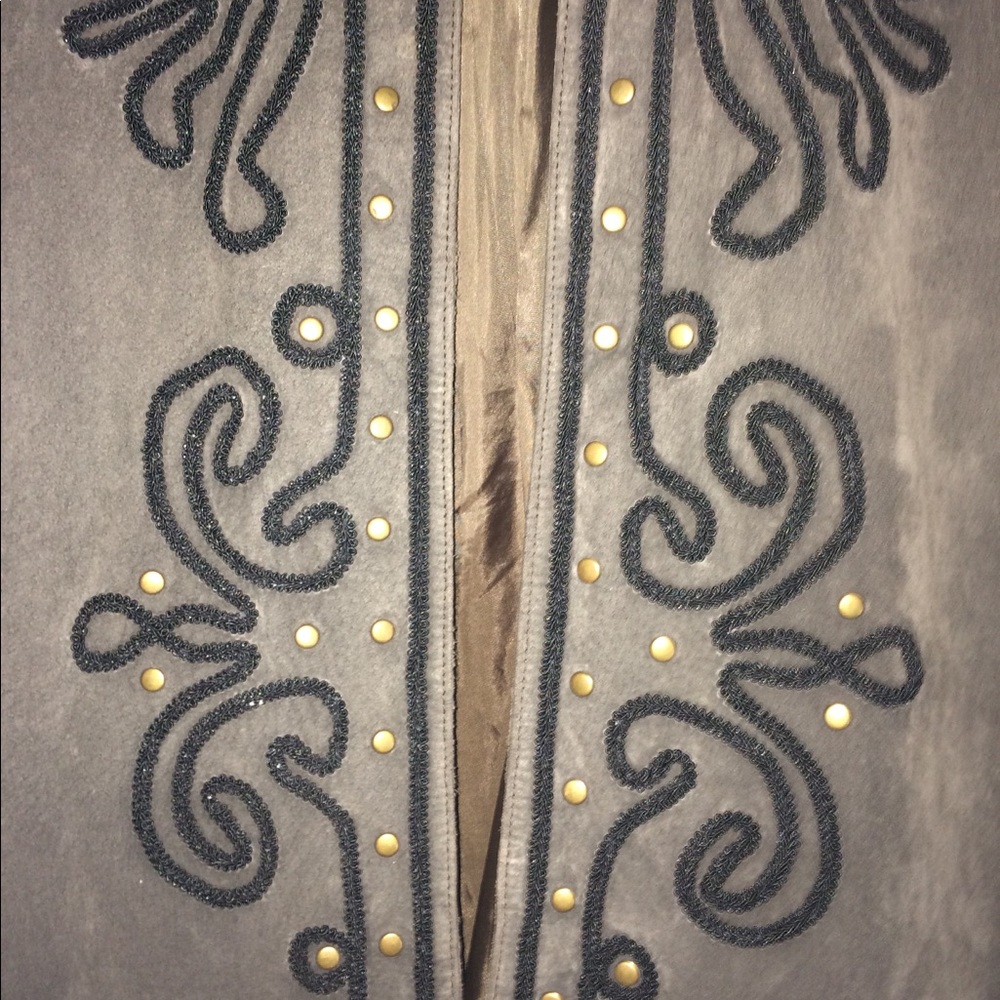 Detailed suede jacket